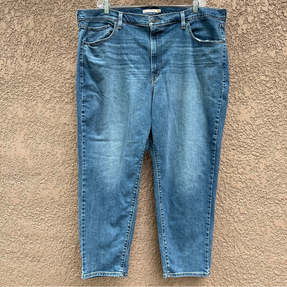 Levi’s High Waisted Mom Jeans Plus Size‎ 24W Women’s Blue Denim Classic Fit